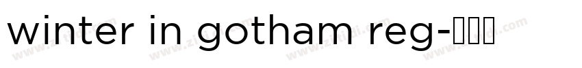 winter in gotham reg字体转换